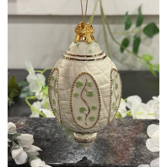 Irish Blessing Porcelain Ornament With Gold Accents & Scenic Design - Picture 5 of 10